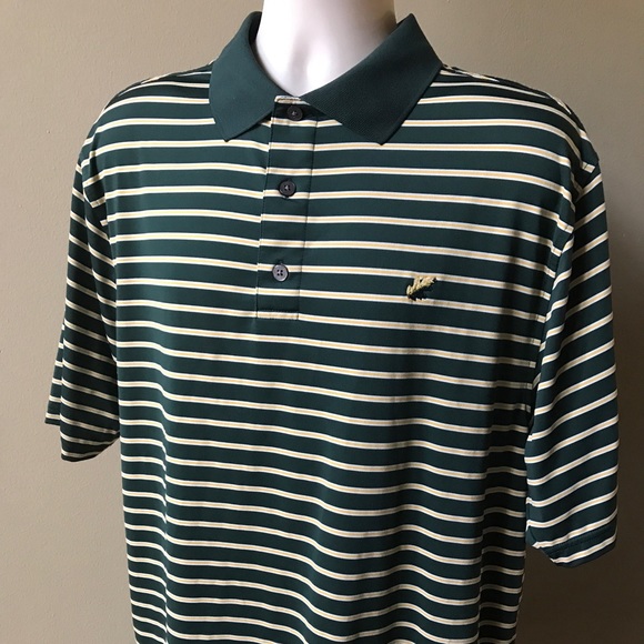 FootJoy Shirts Footjoy L Green Yellow Embroidered Leaf Golf Shirt